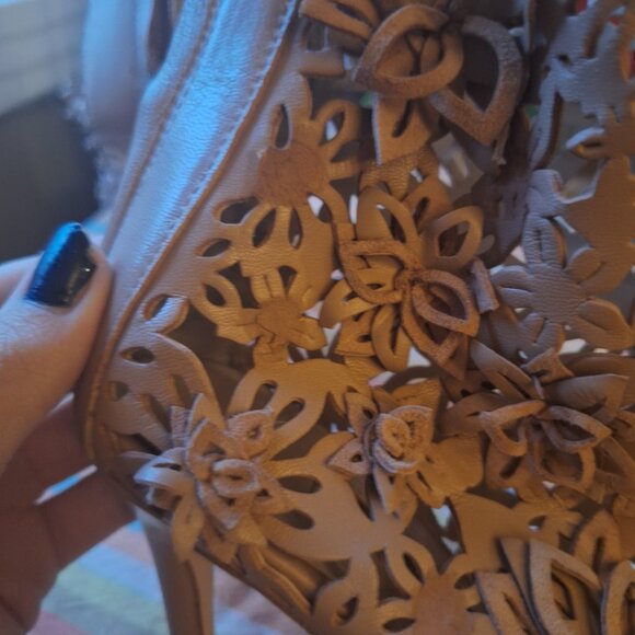 Nude peep toe booties - Picture 5 of 8